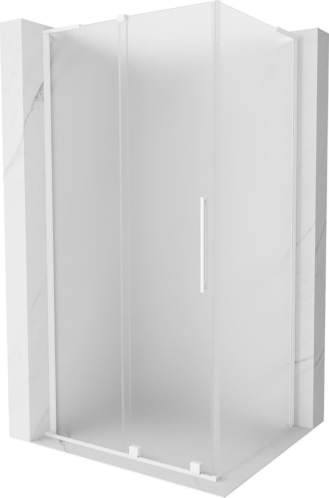 Mexen Velar L Schiebeduschkabine 110 x 70 cm, matt, weiß - 871-110-070-33-20