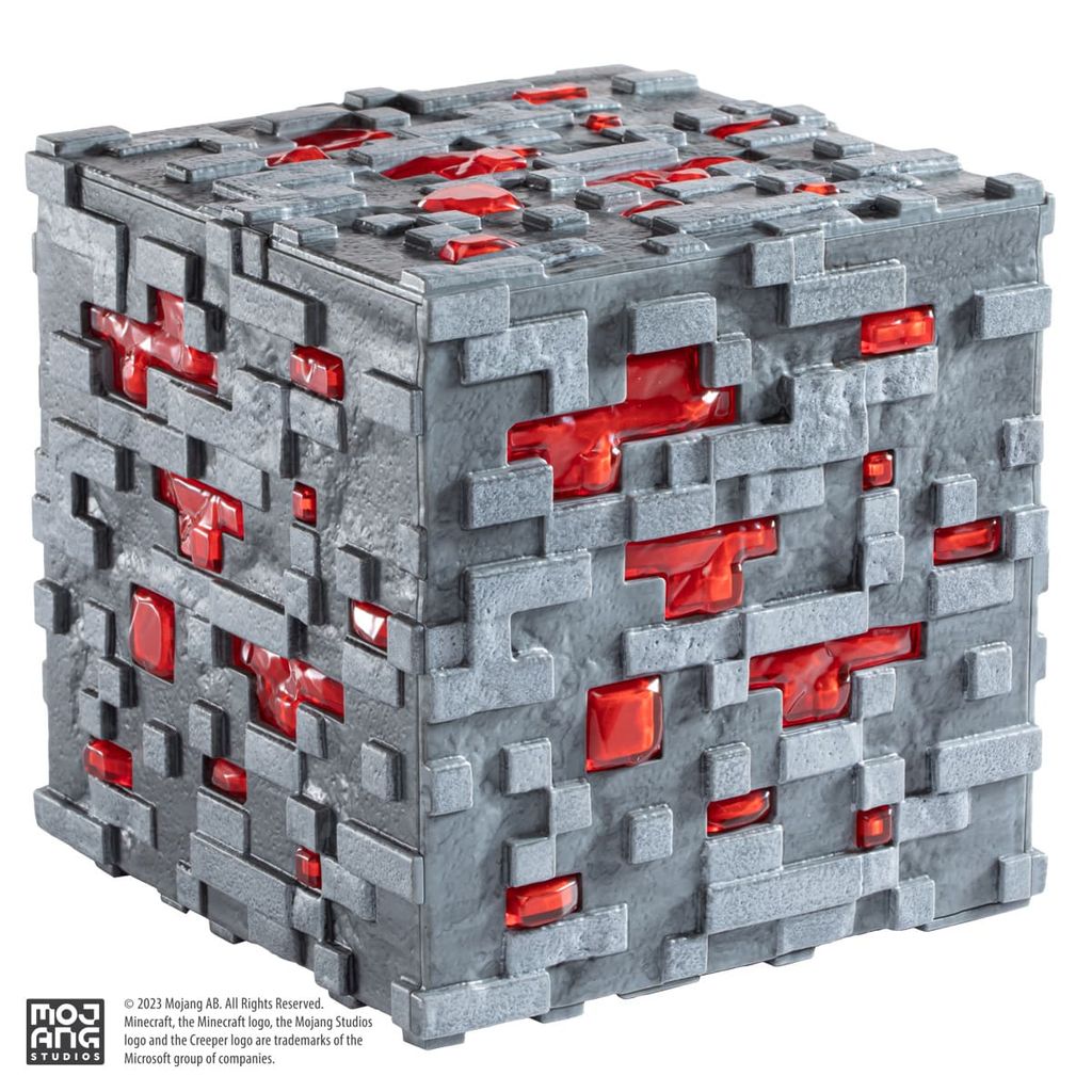 Minecraft Lampe Replik Illuminating Redstone Ore Cube 10 cm Produktbild 