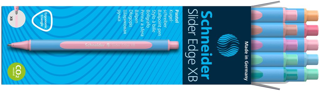 Schneider Schreibgeräte 10 Schneider Kugelschreiber Slider Edge XB blau Schreibfarbe