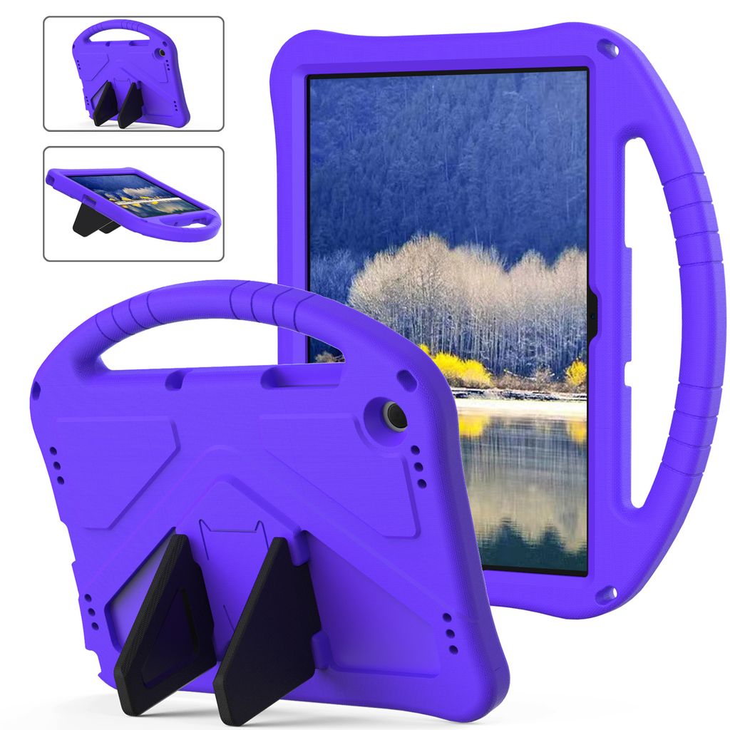 Kinder Hülle für Samsung Galaxy Tab A9 Plus/ A9+ 11", Eva Leichte Stoßfeste Ständer, Kids Griff Schutzhülle Lila