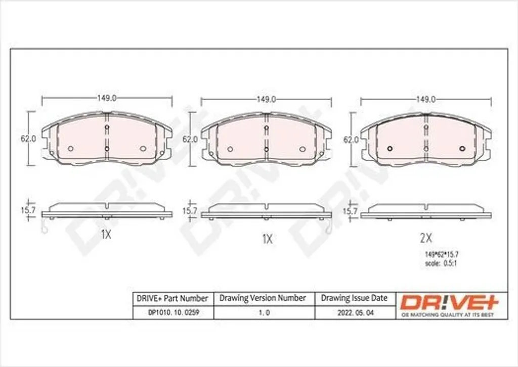 Plaquettes de frein avant silencieuses et durables pour Antara L07