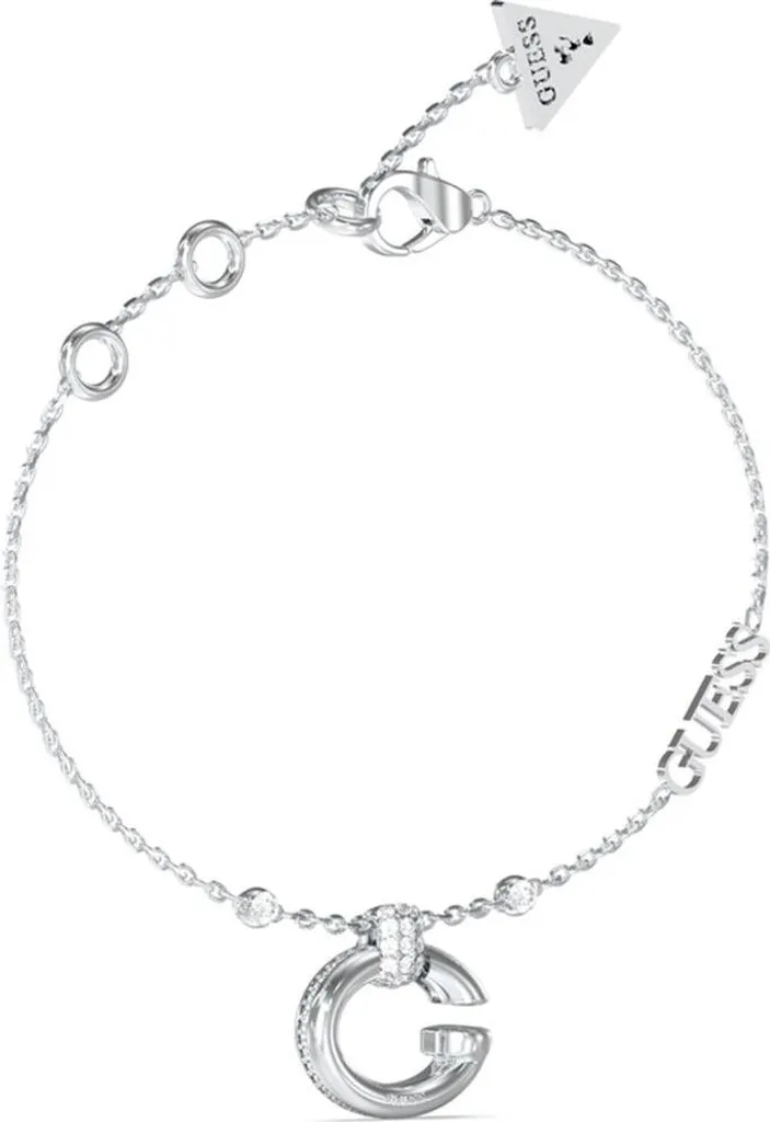 Bracelet Guess JUBB04519JWRHS Oh My G en acier rhodié pour femme