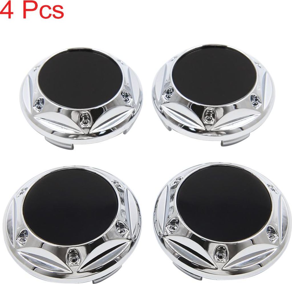 4Stk.4 Clips Silberton Autorad Reifen zentrale Nabe Nabendeckel Abdeckung 68mm