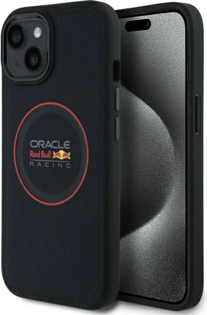 Custodia Red Bull iPhone 15 Pelle Navy MagSafe - Eleganza Racing