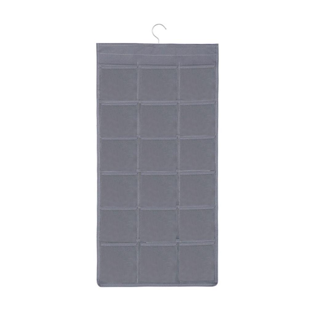 Hanging BH -Organisator 30 Taschen große Kapazität Oxford Stoff doppelseitig hängende Kleiderschrank Organisator für Schlafzimmer-Grau