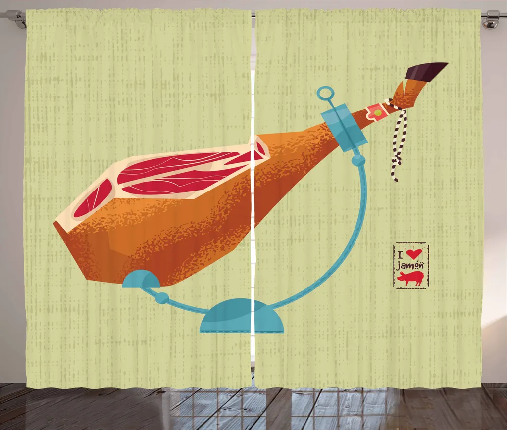 Tenda Rustica ABAKUHAUS 280x175 cm - Stile Prosciutto Spagnolo per Cucina