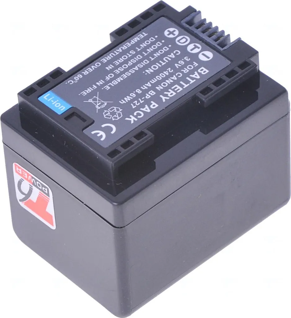 Batteria Akku T6 power Canon BP-727 2400mAh per Canon VIXIA LEGRIA