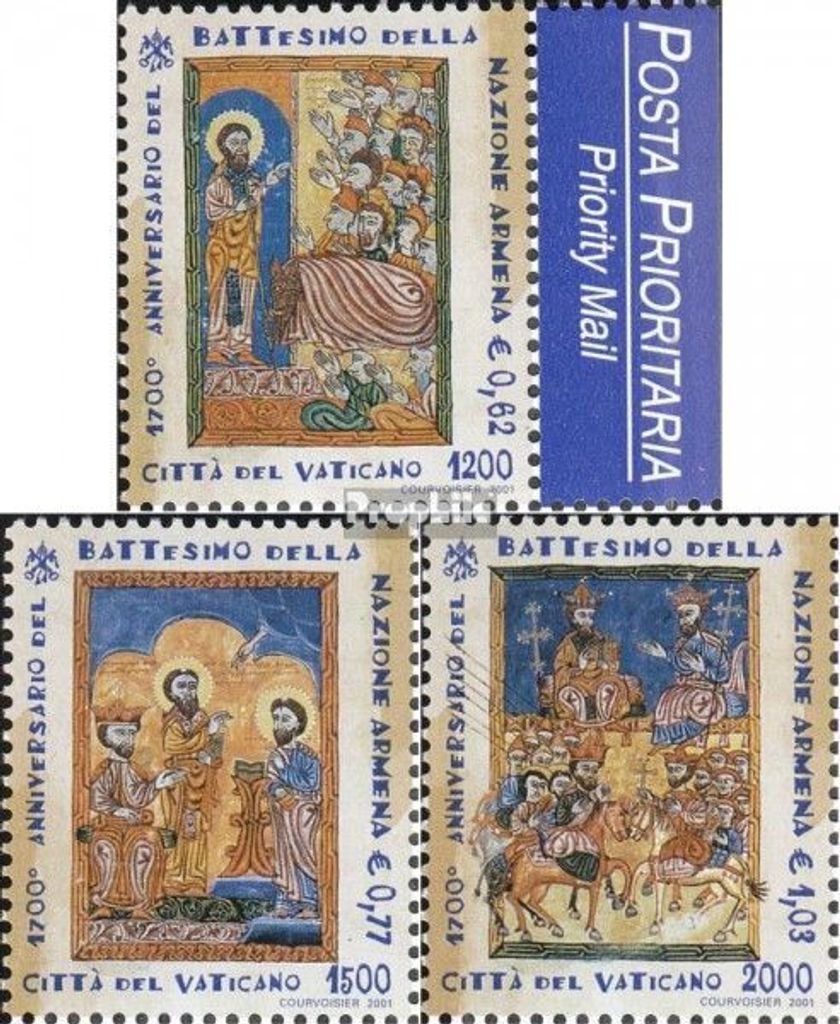 Briefmarken Vatikanstadt 2001 Mi 1366-1368 (kompl.Ausg.) gestempelt Christianisierung Armeniens