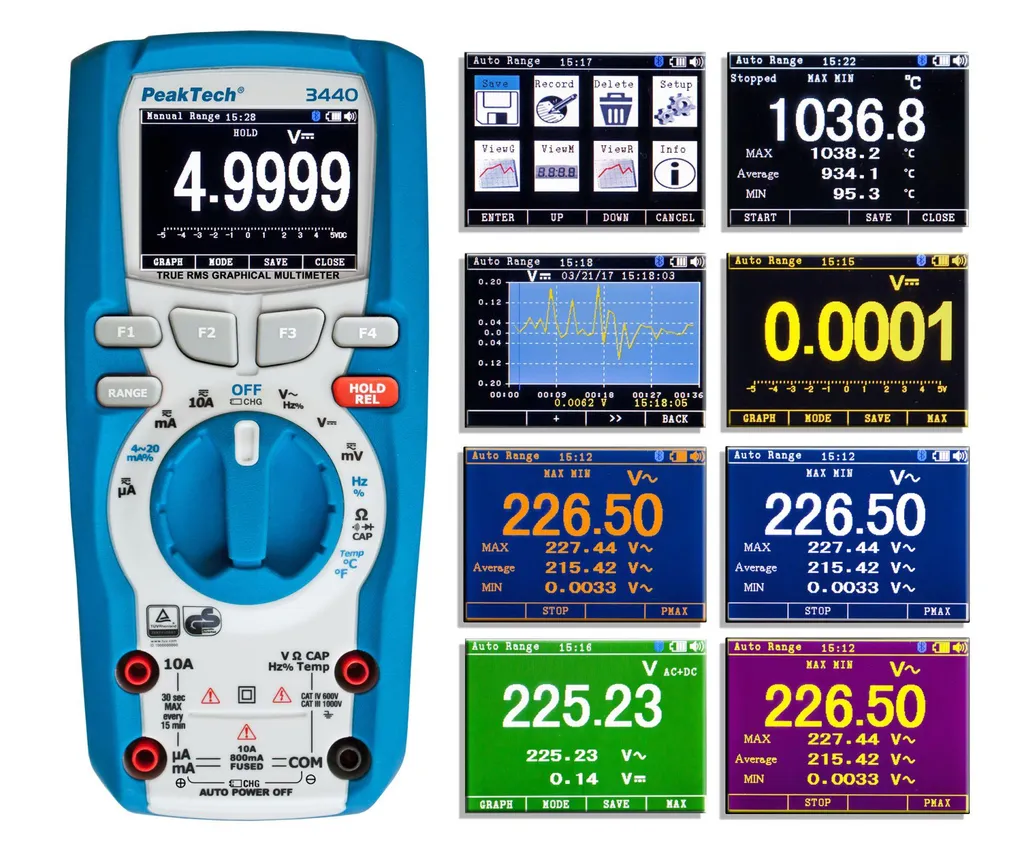 Multimètre Numérique Graphique PeakTech P 3440 avec Mémoire Interne Pro - 4