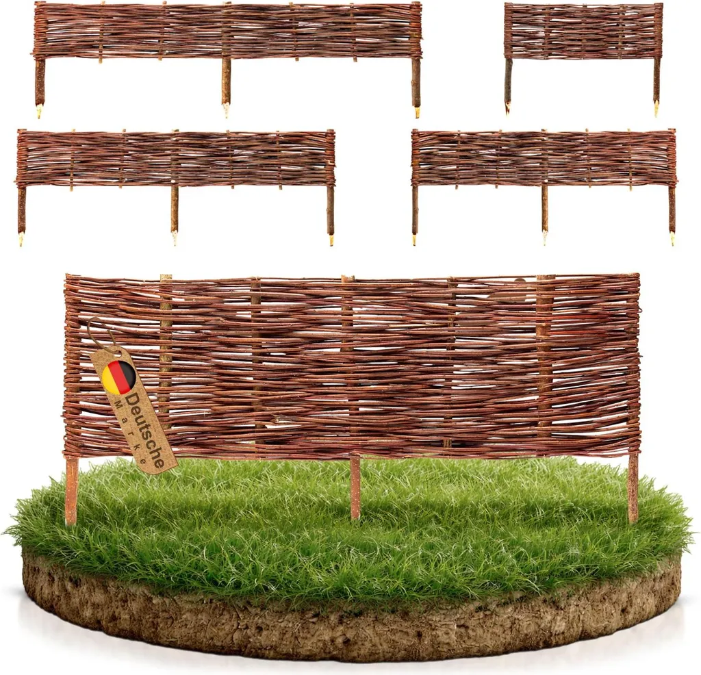 Bordure de bordure en saule pour massifs - Délimitation jardin 120 cm