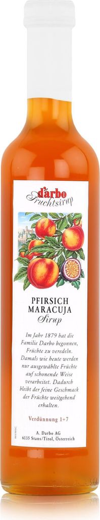 Darbo Pfirsich Maracuja Sirup 500ml - Cocktails Kaffeesirup Produktbild 