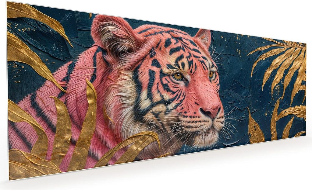 Küchenrückwand Spritzschutz Glas mit Motiv Tiger Porträt 40 x 40 cm