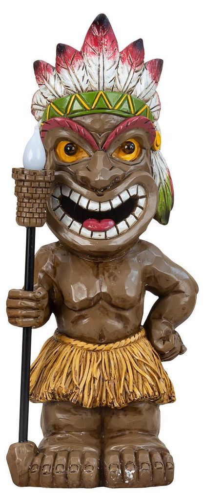 Mel-O-Design 2039 Hawaii Tiki Figur mit Solarlicht braun Produktbild 