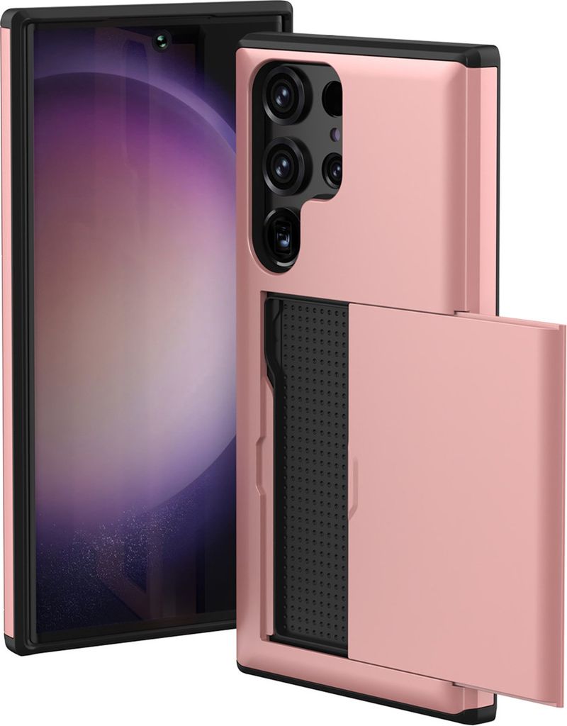 imoshion Backcover mit Kartenfach Samsung Galaxy S23 Ultra - Rosé gold