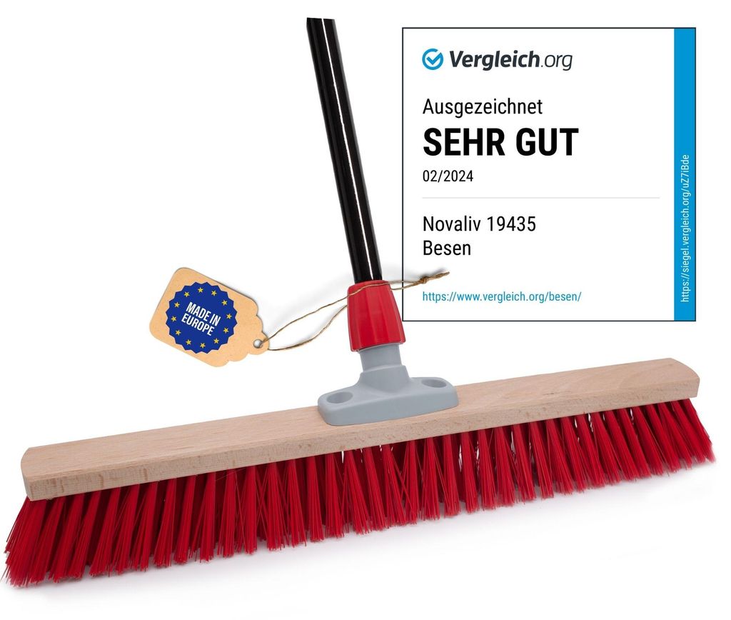 Novaliv Straßenbesen mit Stiel draußen 80 cm Elaston Produktbild 