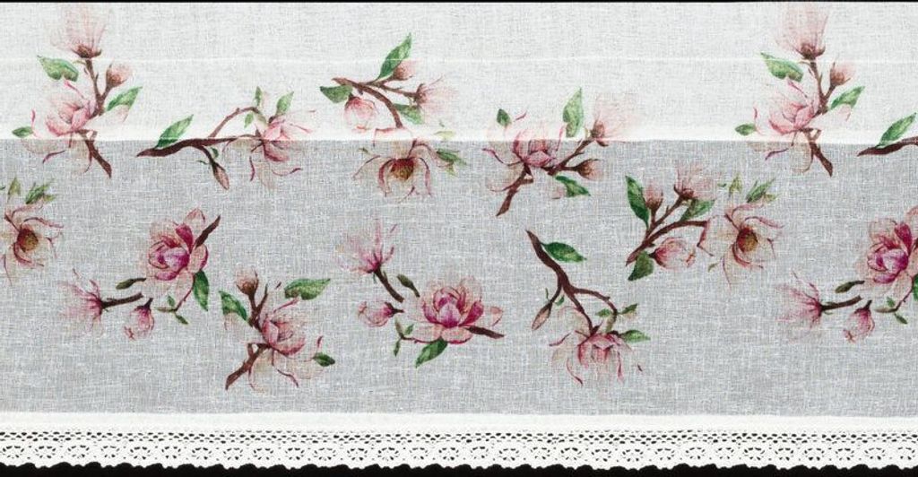 Gardine ARI weiß rosa 30x150