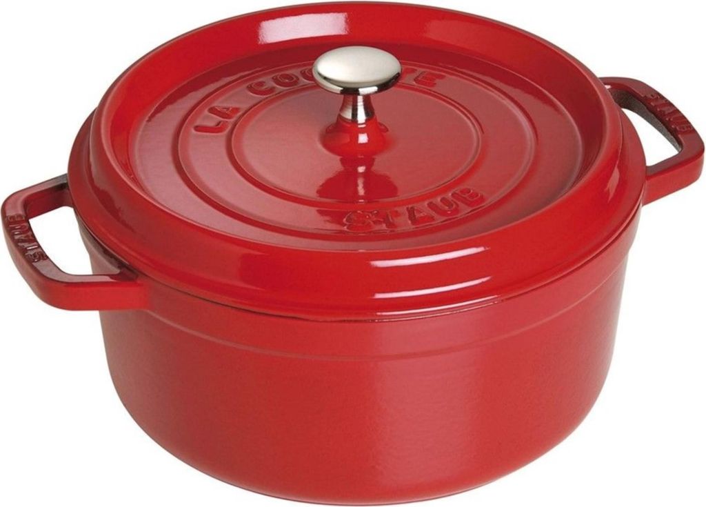 Staub Cocotte oval Kirschrot 24cm Gusseisen Bräter Produktbild 