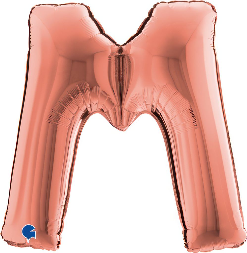 Riesenbuchstabe Folienballon 40"/102cm | Rosegold #M