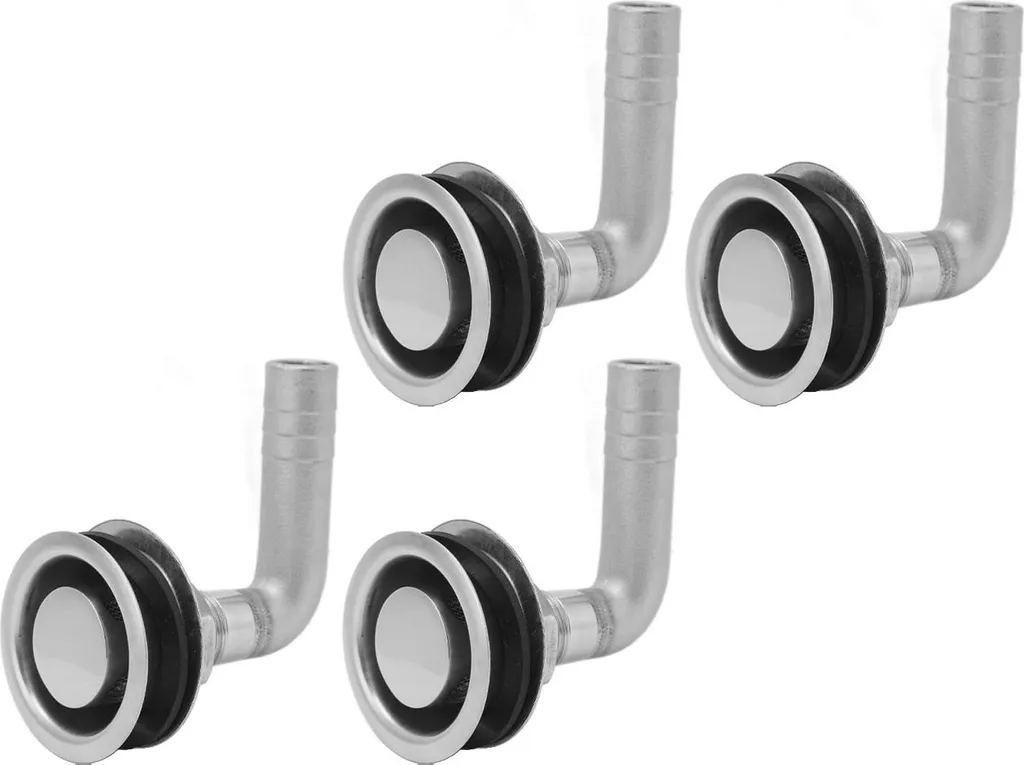 Aération de Réservoir Carburant Bateau 5/8" Inox 316 Coudé 90° Pack 4