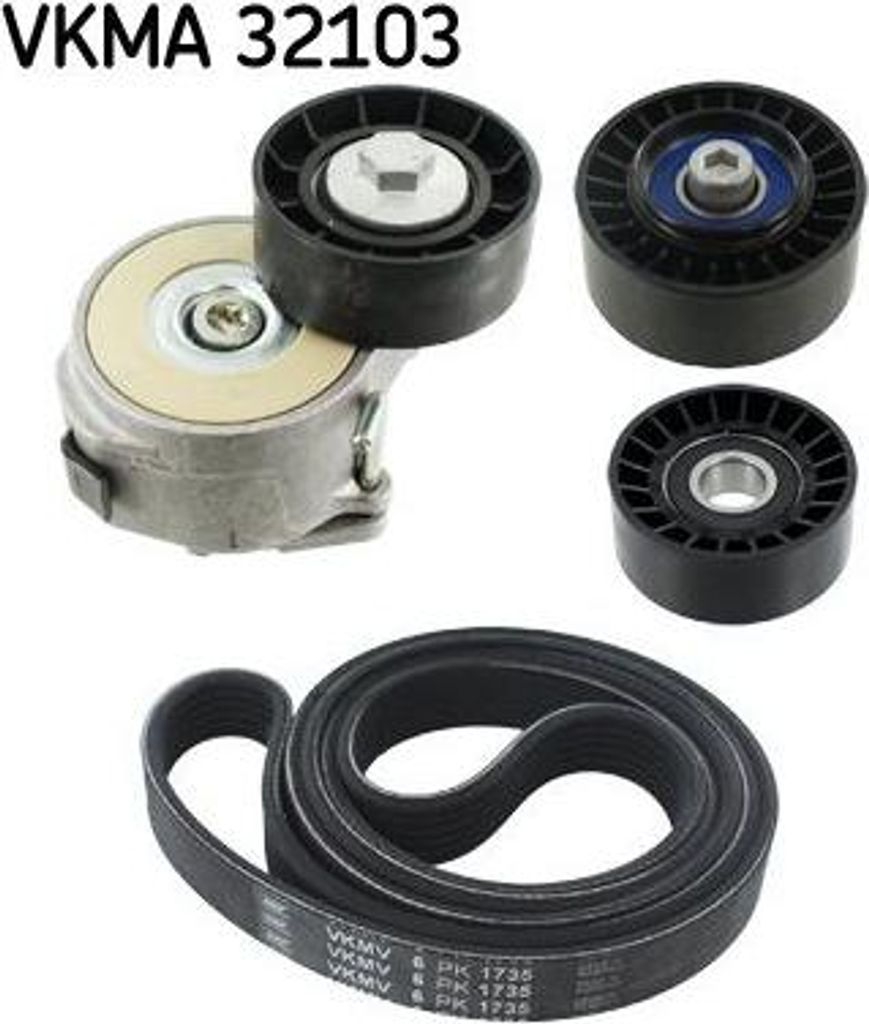 SKF VKMA 32103 Keilrippenriemensatz OE 51758383 kompatibel mit Alf. 159