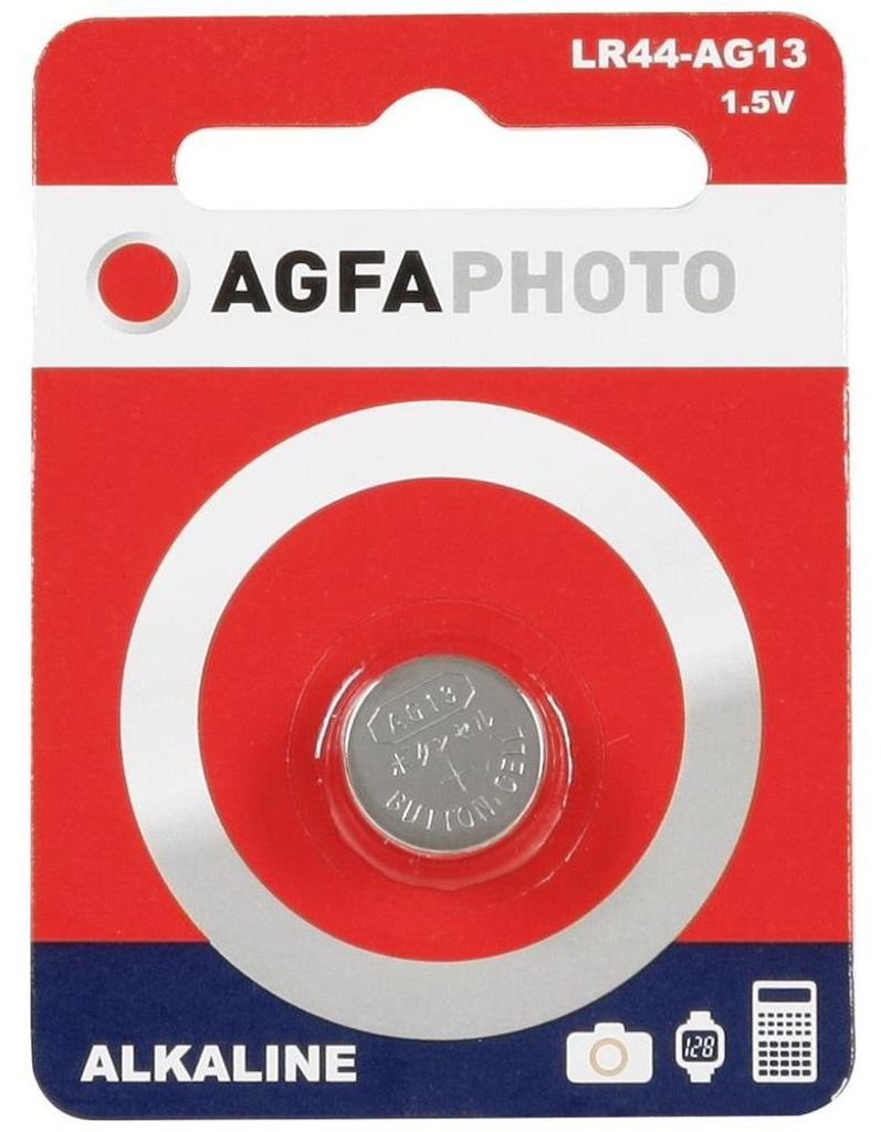 AgfaPhoto 150803470 150-803470 Alkaline Zelle LR44/AG13 1,5 Volt Silber