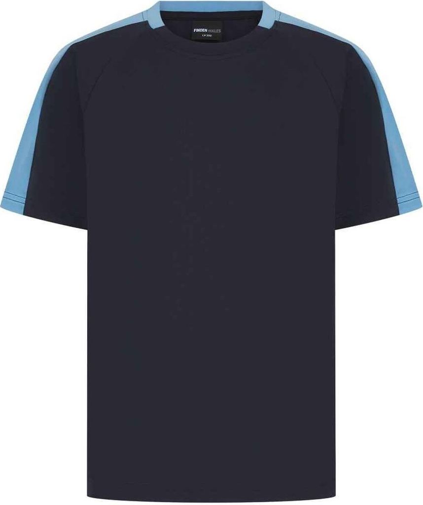 Finden & Hales - T-Shirt für Kinder PC7711 (116) (Marineblau/Himmelblau)