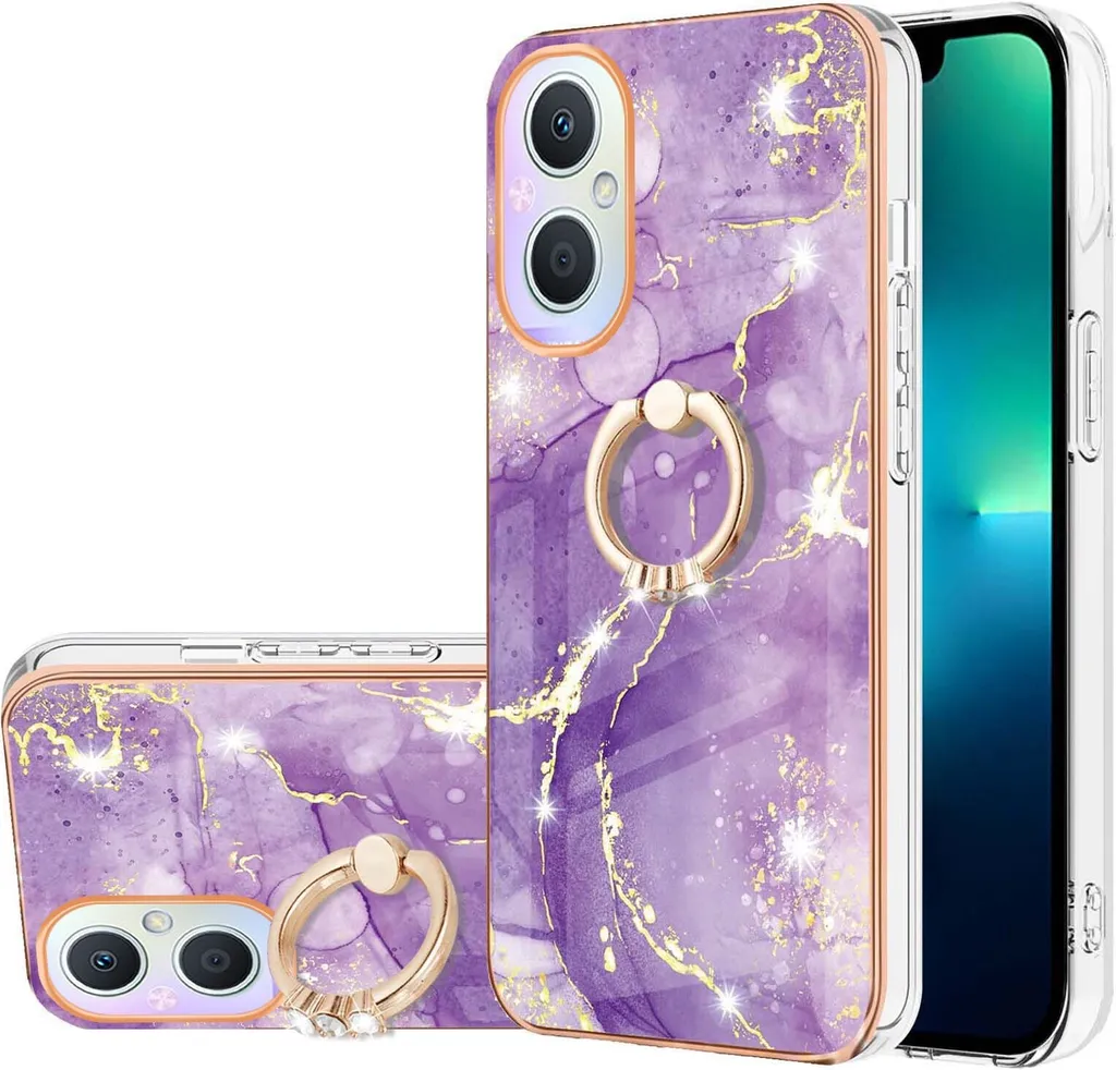 Custodia Protettiva OnePlus Nord N20 5G Marmo Silicone TPU + Ring