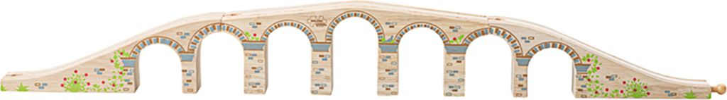 BigJigs Holz Eisenbahn Viadukt - Holzeisenbahn Zubehör Produktbild 