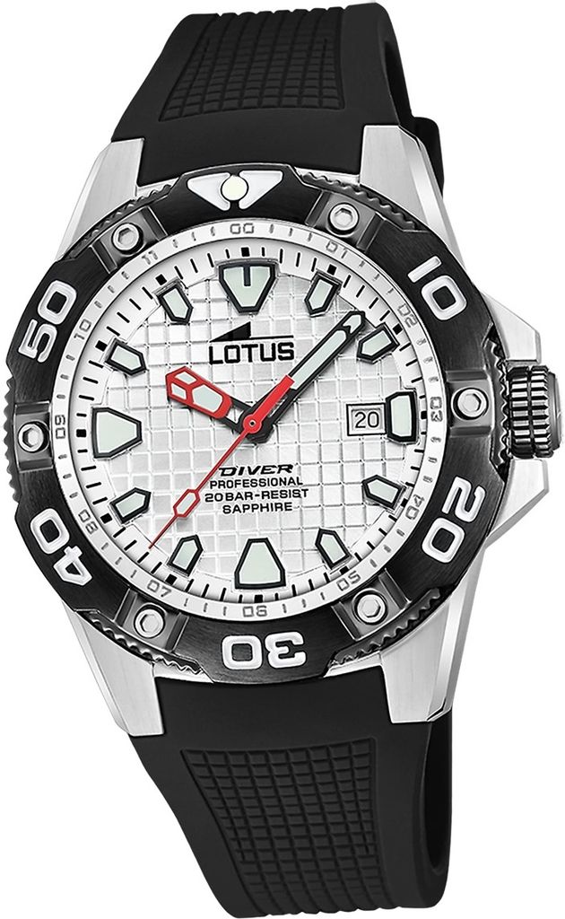 Lotus Silikon Herren Uhr Armbanduhr schwarz Elegant Classic D2UL18927/A
