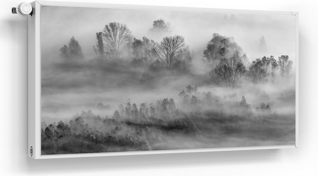 DEQORI Magnetmatte Heizung beschreibbar 120x60 cm 'Nebelgeflüster' Magnetfolie