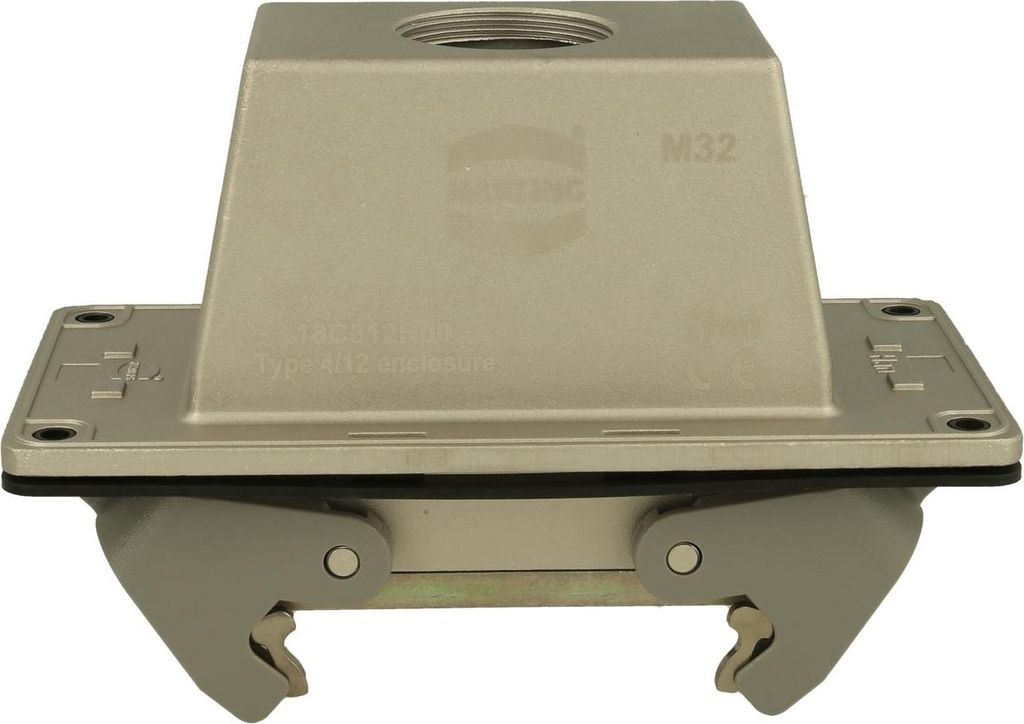 HARTING Han 16B EMV Wanddurchführung hoch, 1xM32 gerader Kabelabgang, mit 2 Querbügeln - 1 Stück