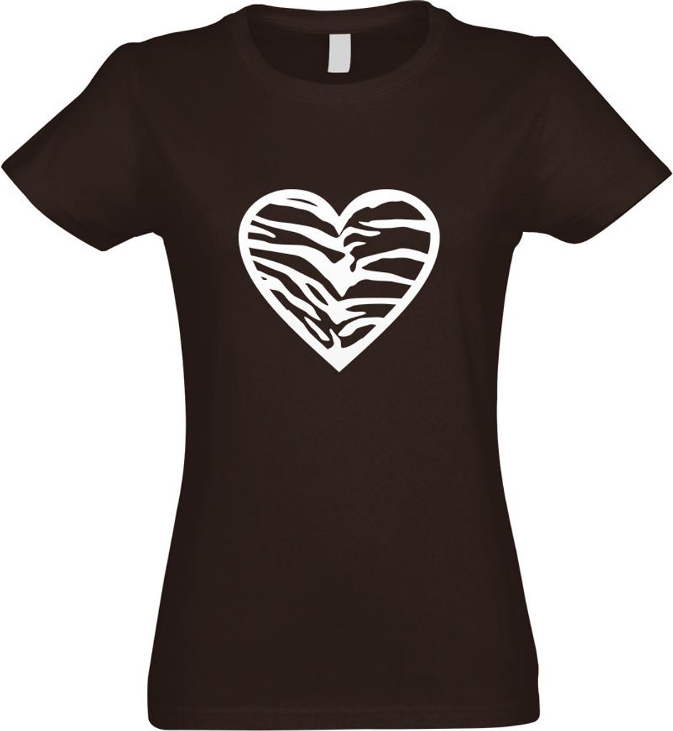 Kiwistar - T-Shirt tailliert - Damen - Chocolate - Tiger - mit Motiv Bedruckt - Funshirt Design - Sport - Freizeit - Damen - XXL