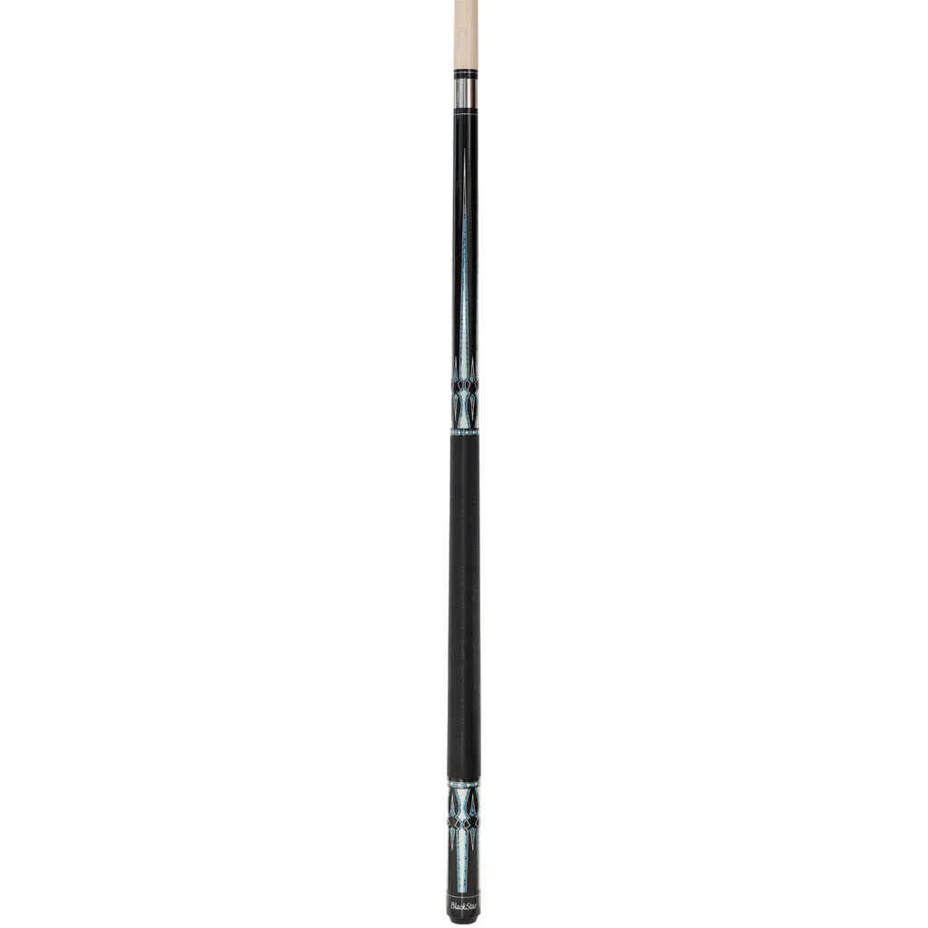 Queue de billard BlackStar avec protection de filetage noir et blanc