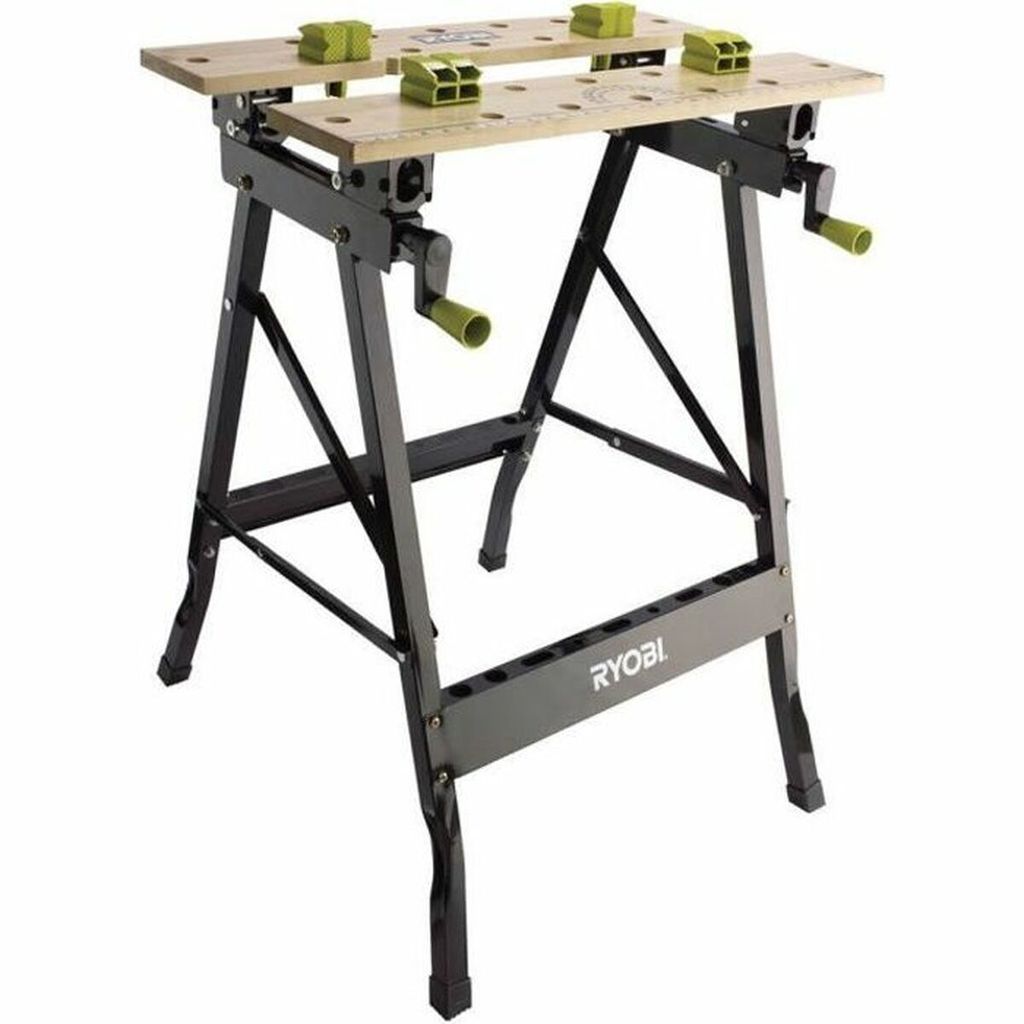 Ryobi RWB02, Tragbare Werkbank, Bambus, Metall, Schwarz, Produktbild 