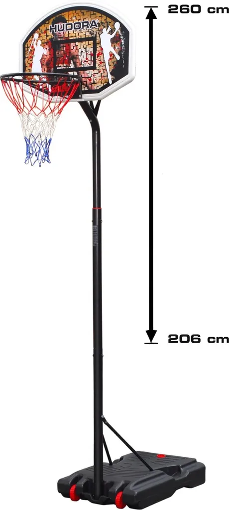 Pied de basket Chicago Hudora 71663 ajustable et résistant aux chocs