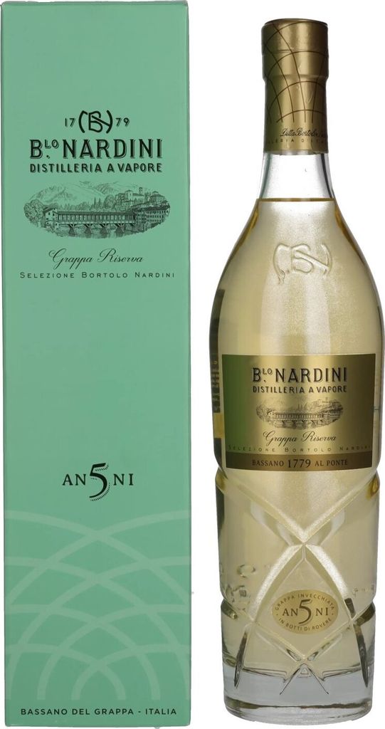 Nardini Grappa Riserva 5 ANNI 42% Vol. 0,7l in Geschenkbox Produktbild 1