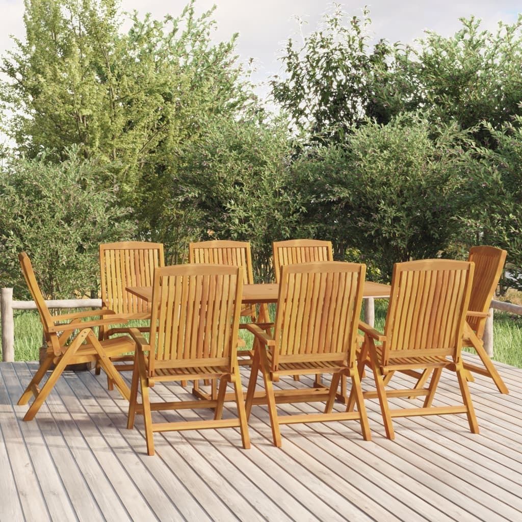 Möbel 9-tlg. Garten-Essgruppe Massivholz Teak - Gartenmöbelgarnituren 3154922