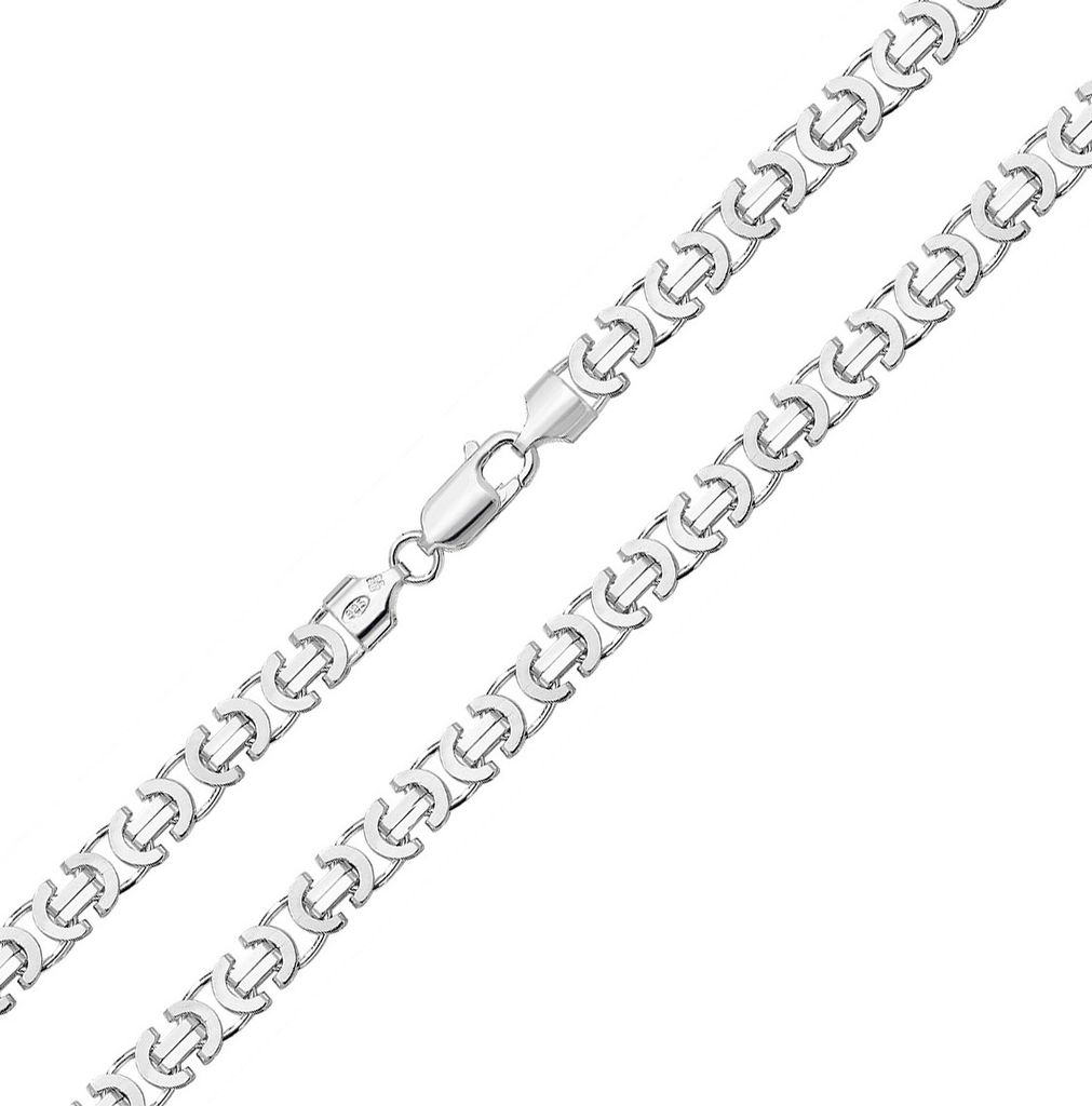 925 Sterling Silber Herren/Damen - Byzantiner Kette - 66cm; Produktbild 