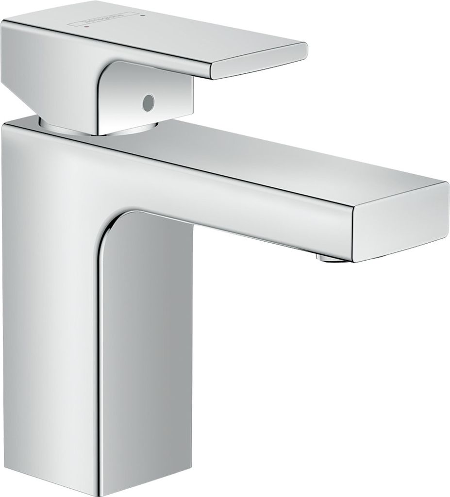 hansgrohe Vernis Shape Einhebel-Waschtischarmatur 100 mit Zugstangen-Ablaufgarnitur, Ausladung 110 mm, 71561000