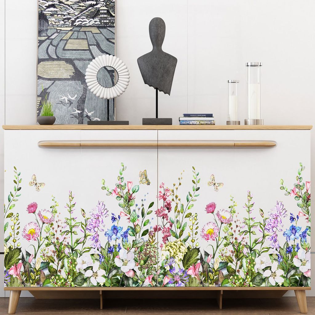 RoomMates Mini-Wandaufkleber Blumenmuster – 29 Stück, Abziehbar & Wiederverwendbar
