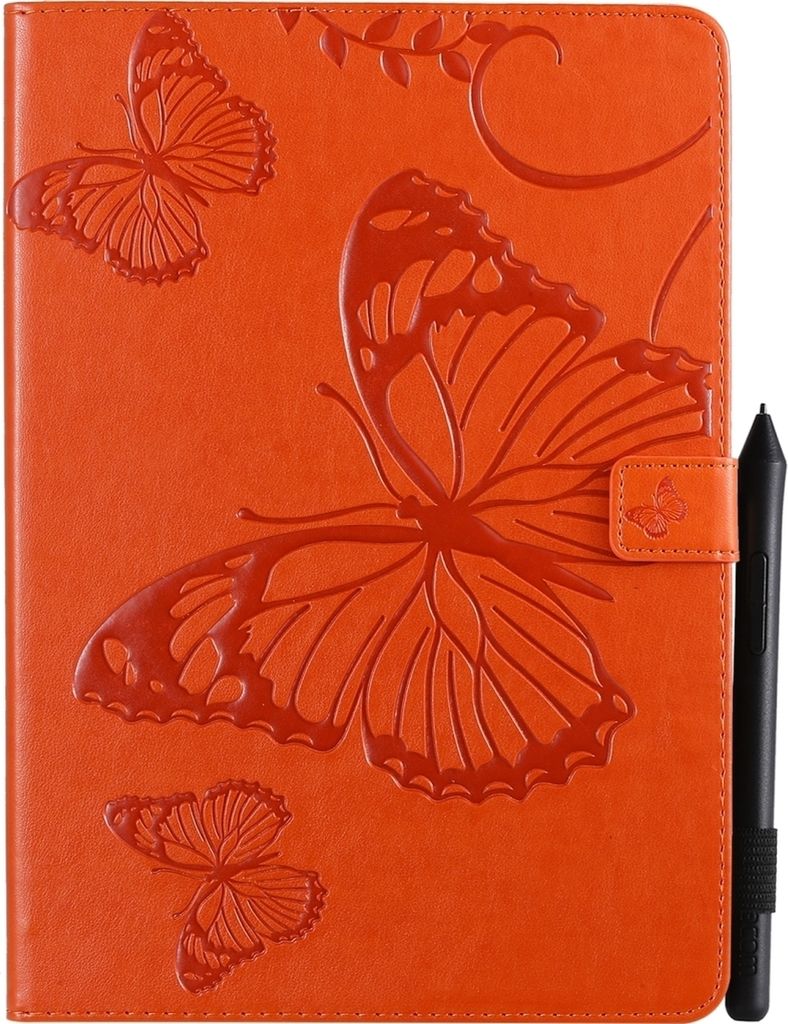 Mobigear Butterfly iPad 7 (2019) Hülle Klapphülle + Stifthalter - Orange