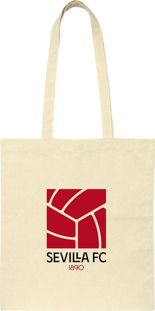 Tote Bag Sevilla FC Beige in Cotone - Borsa in Tela per Tifosi Official