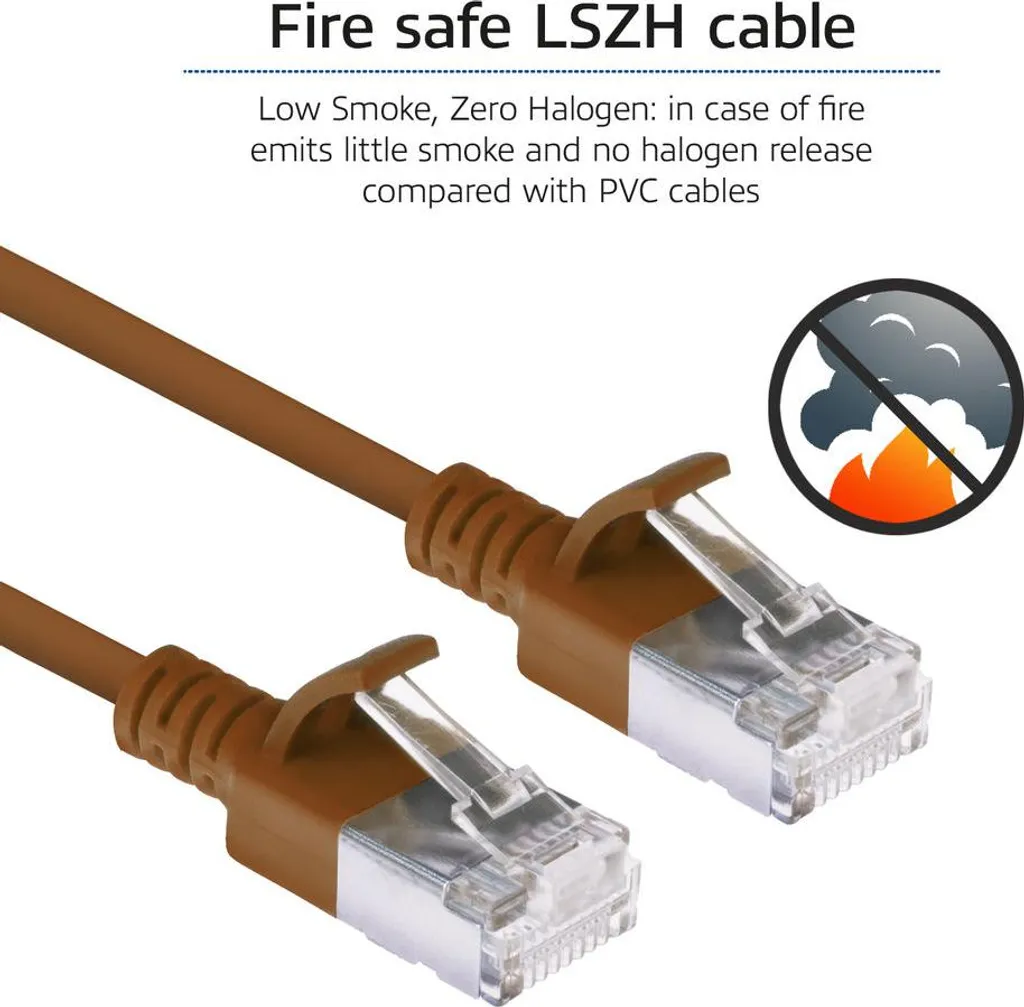 Cavo Patch Slimline CAT6A ACT DC7202 2m Marrone | E-Shop Professionale - 7