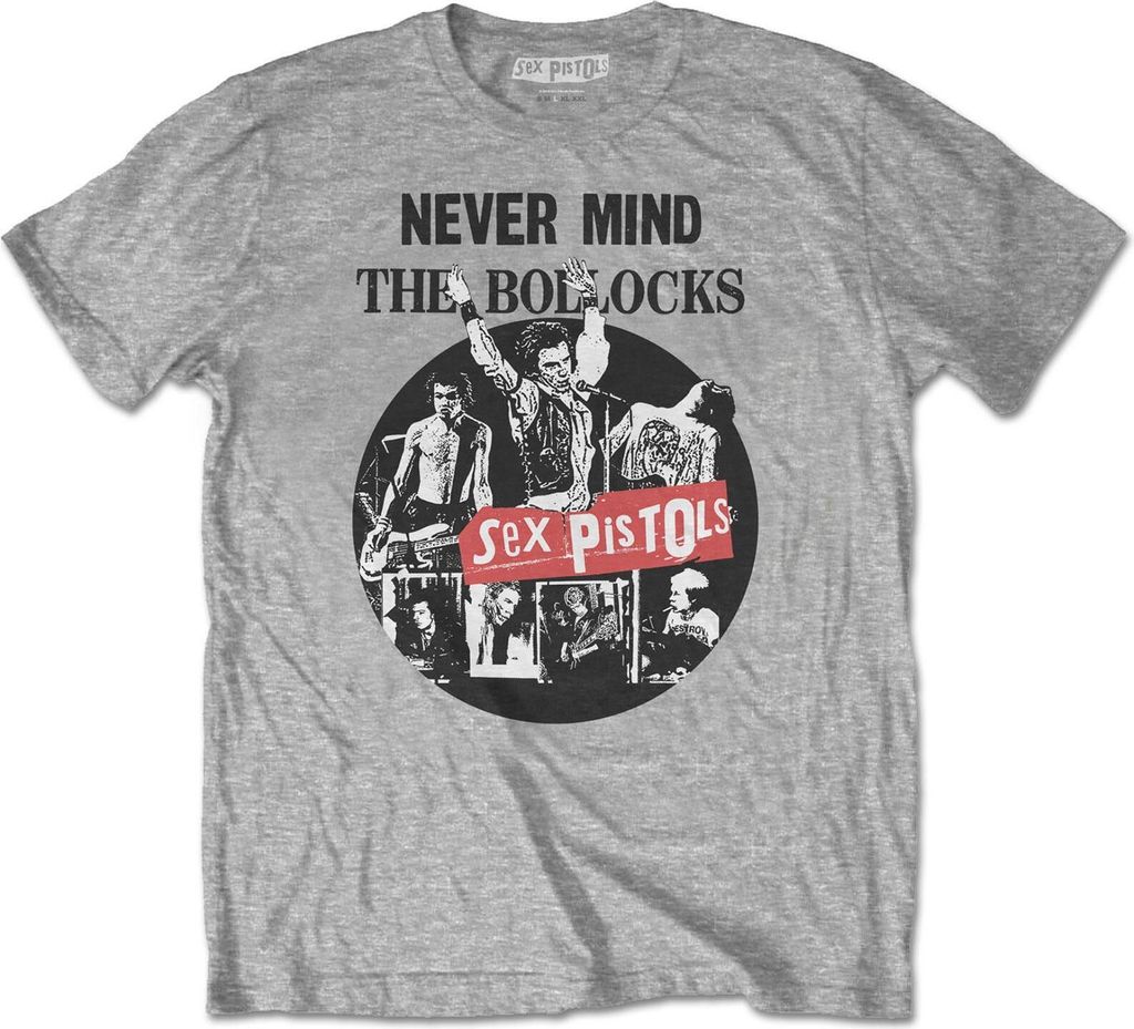 Pistols - "Never Mind The Bollocks" T-Shirt für Herren/Damen Uni RO2279 (L) (Grau)