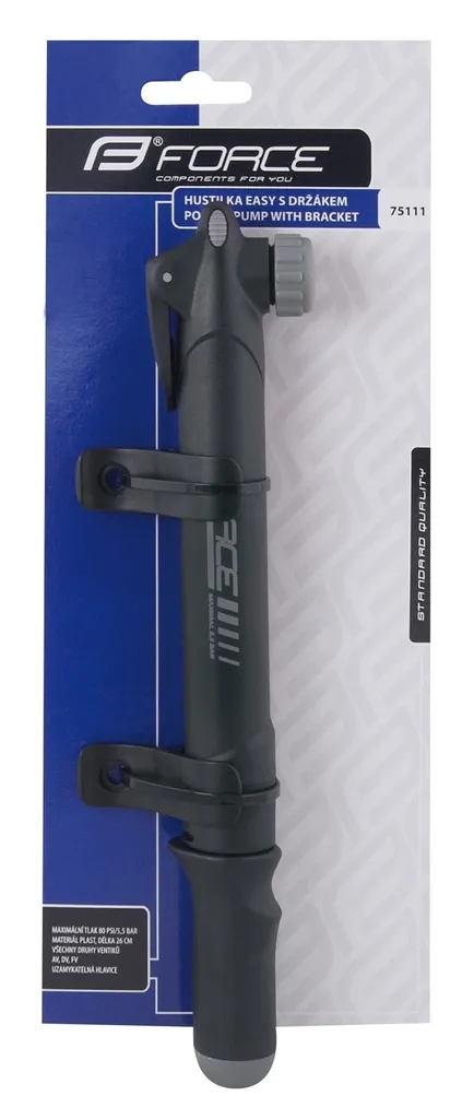 Mini-pompe vélo double action Force Easy Duo Telescope 29cm - 4