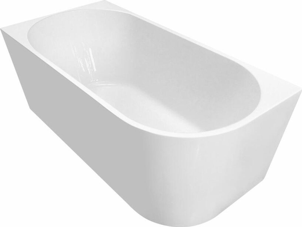 Aqualine TIBERA L Stehende Eckbadewanne 140x70cm, weiß Produktbild 