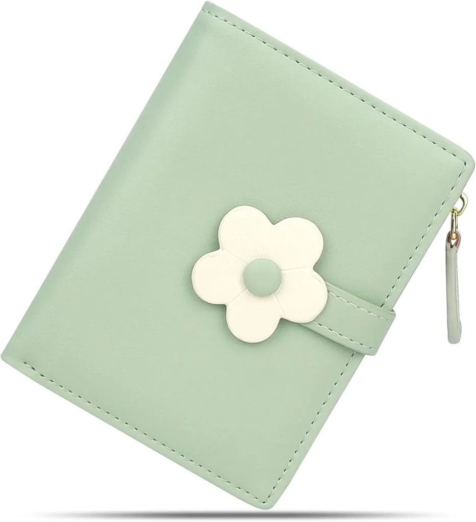 Portafoglio Donna Cute Bifold Pelle RFID con Zip per Ragazze