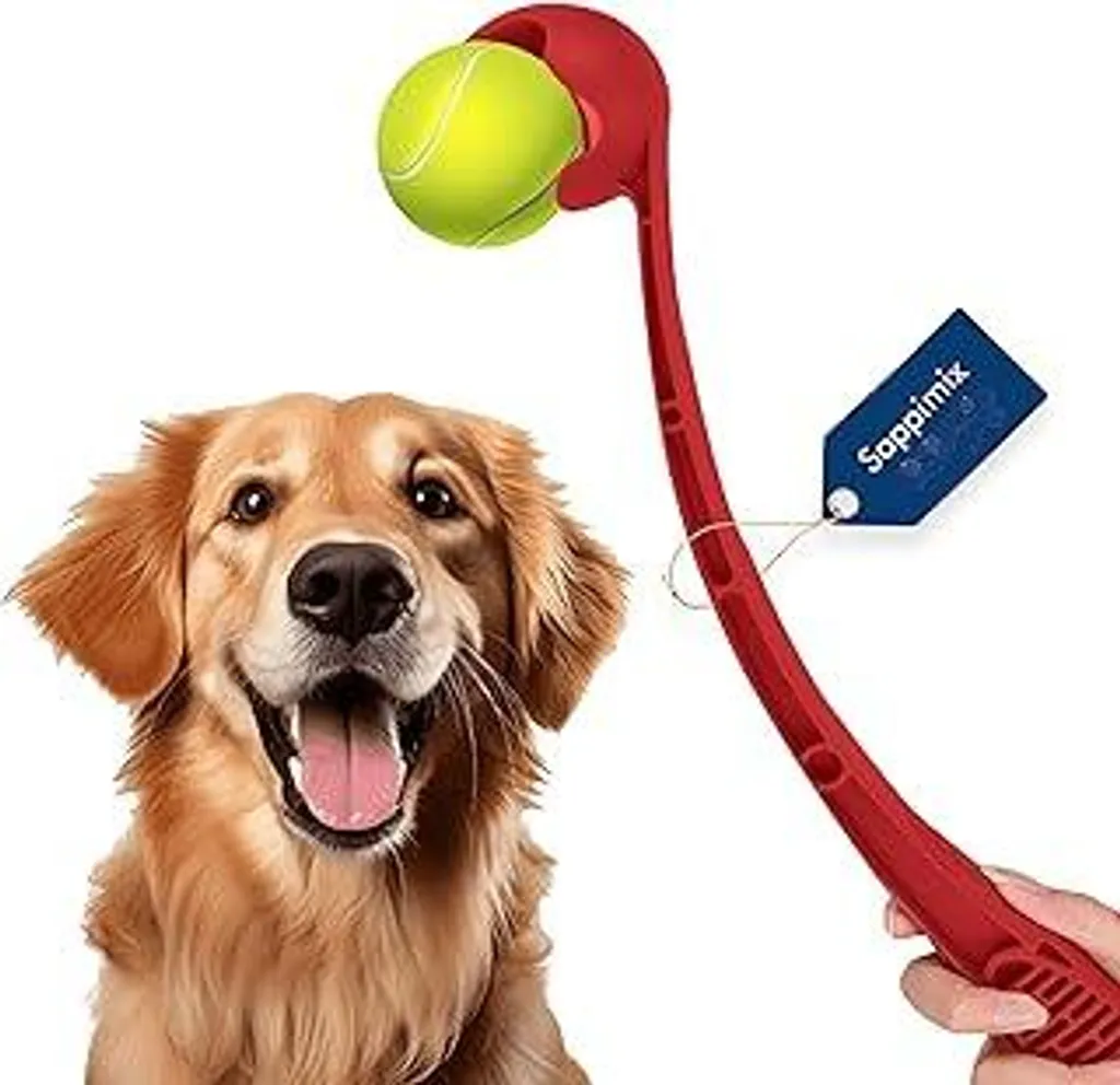 Lanciapalle per Cani Ergonomico: Addio Mal di Schiena | Set con 2 Palle