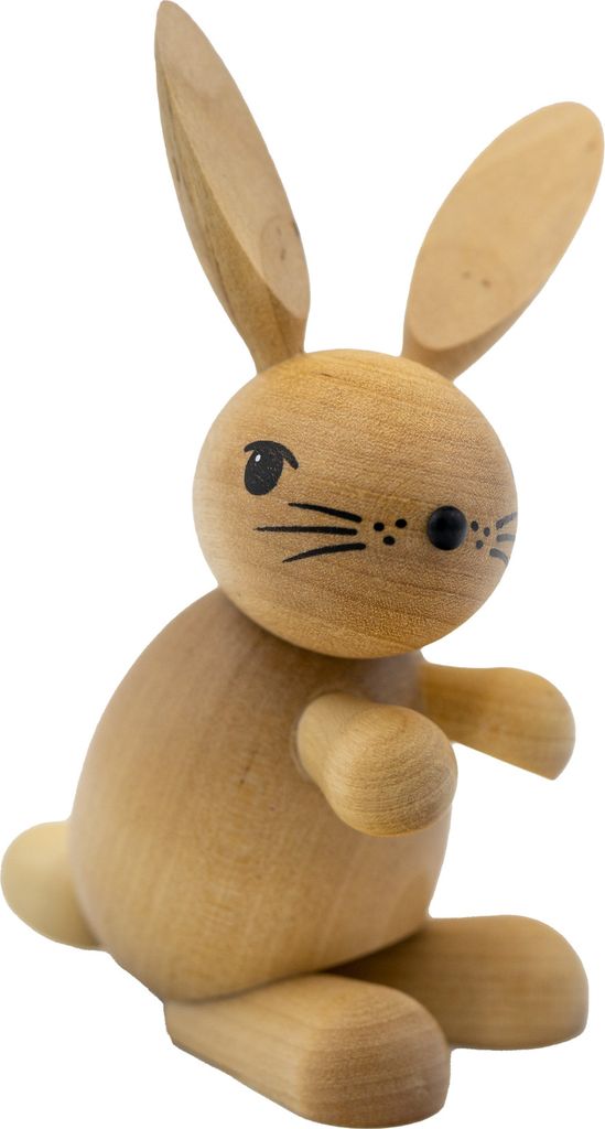 Drechslerei Kuhnert - Dekohase aus Holz - Horst Hell - Größe ca. 12cm - handgearbeitete Figur für Regal, Tisch und mehr - zeitlos und nachhaltig