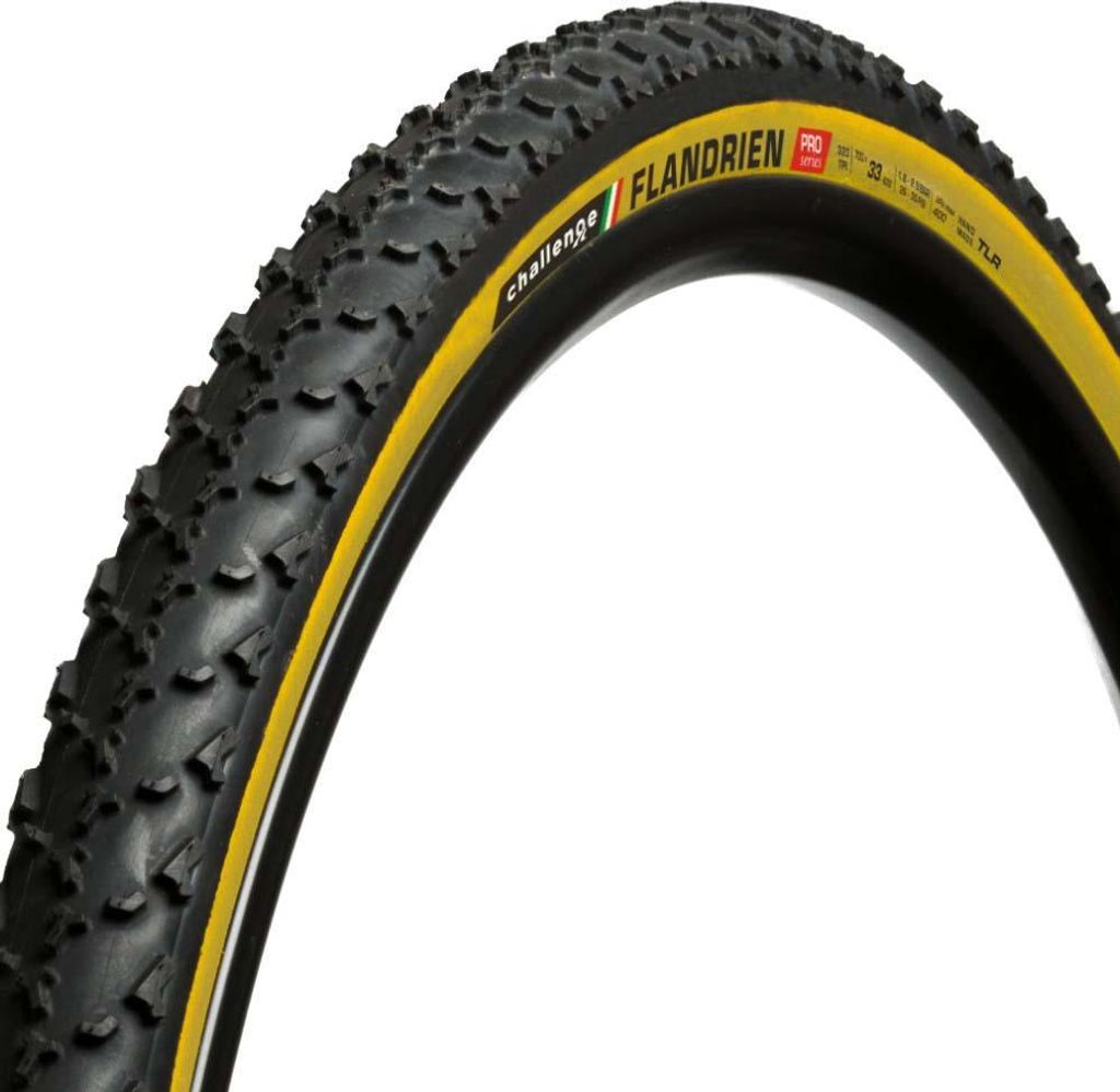 Challenge CX-Reifen Flandrien Pro Handmade TLR 33-622 Schwarz/braun - Grip un...